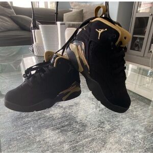 Jordan MVP Black and Metallic Gold Sneakers
